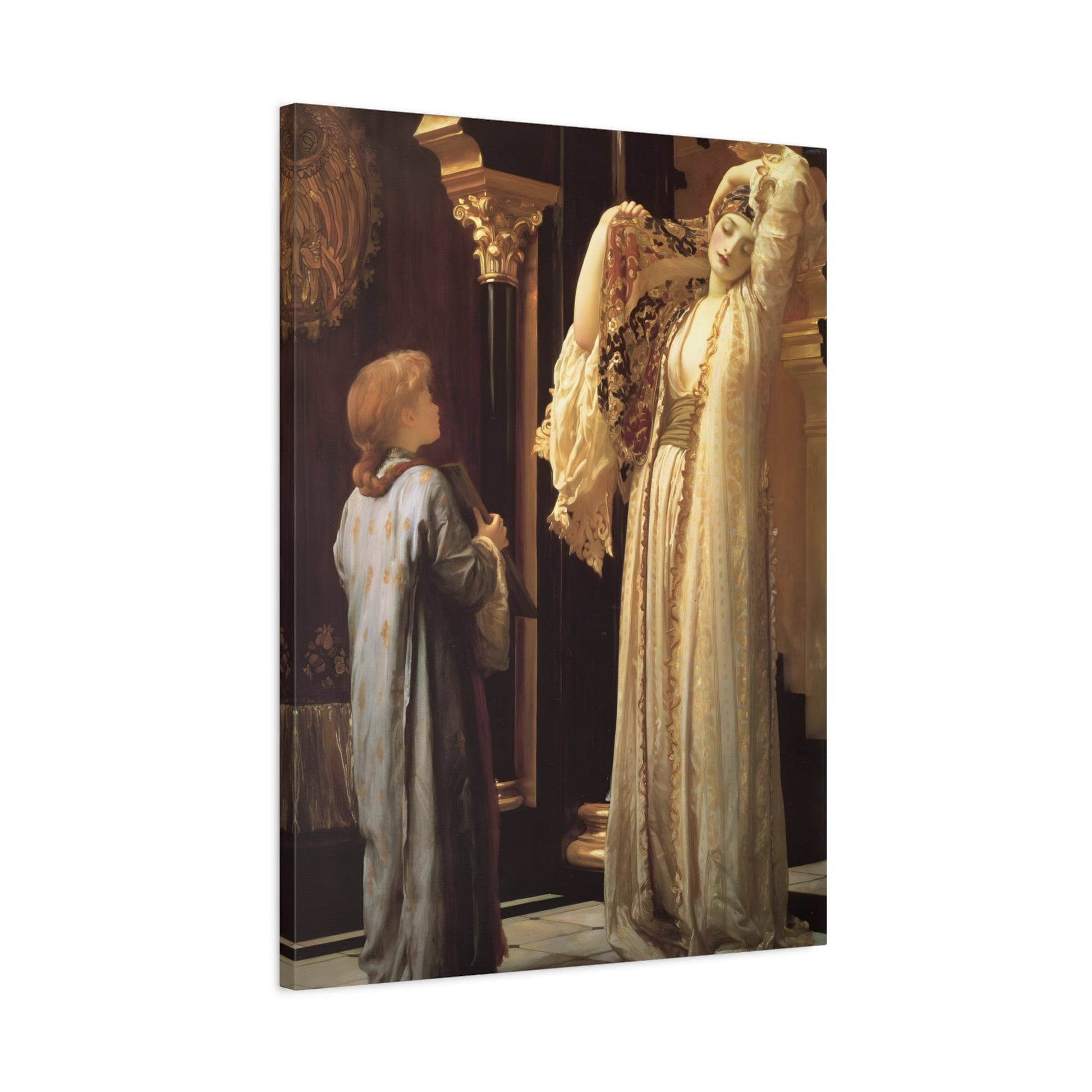 Frederic Leighton Light of the Harem Framed Canvas Prints - Stunning British Artist Wall Art for Living Room