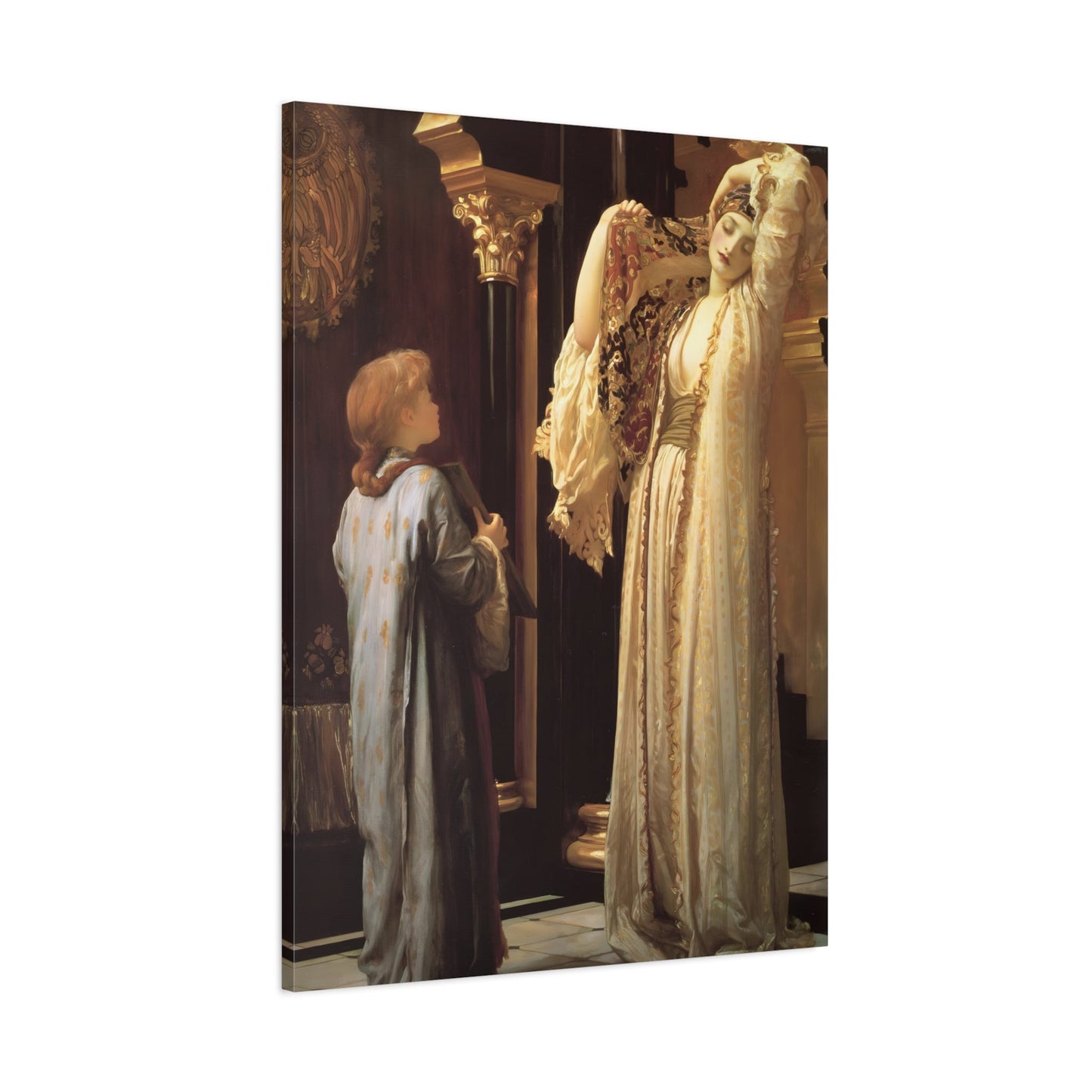 Frederic Leighton Light of the Harem Framed Canvas Prints - Stunning British Artist Wall Art for Living Room