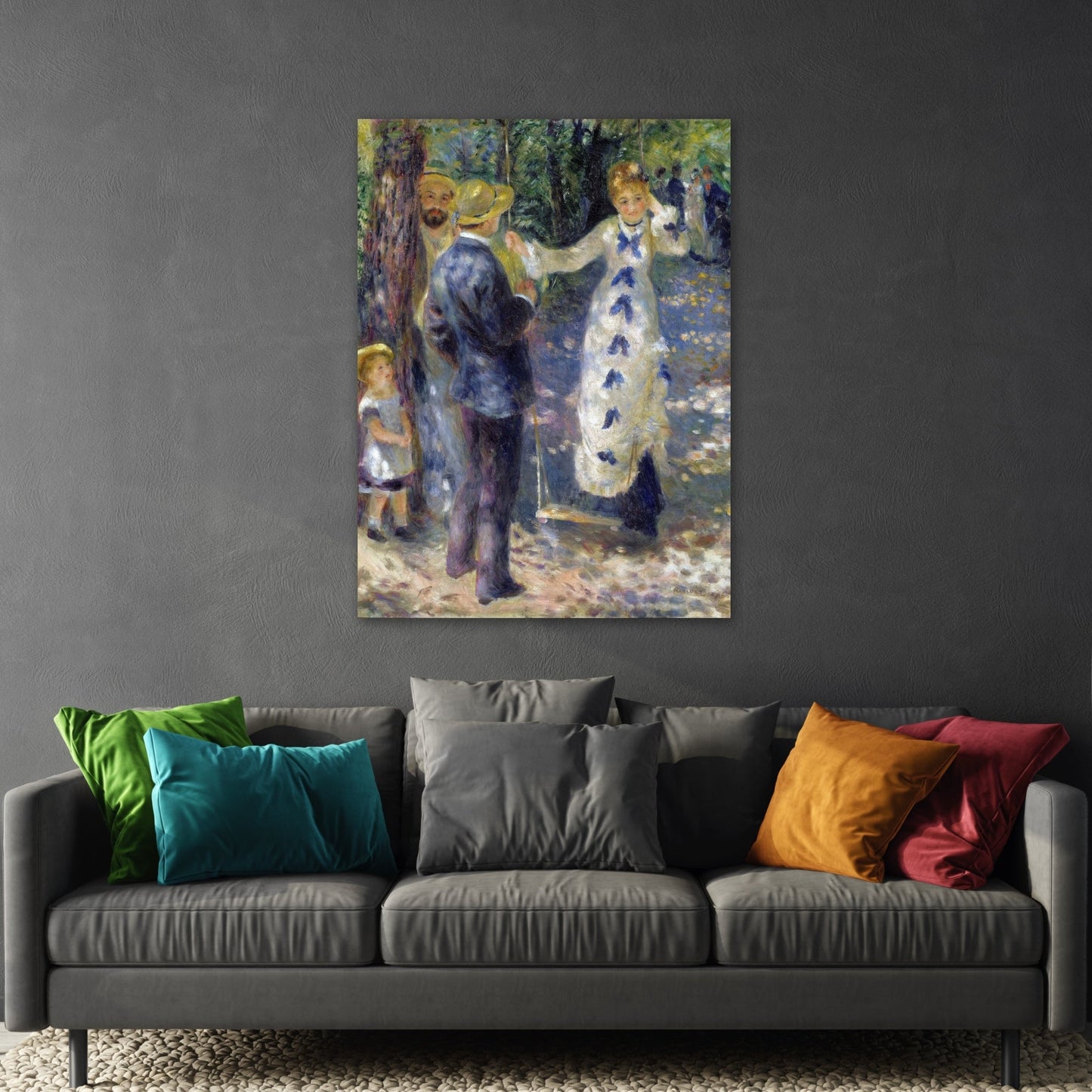 French Impressionist Renoir Swing Canvas Wall Art Print - YesArtYes