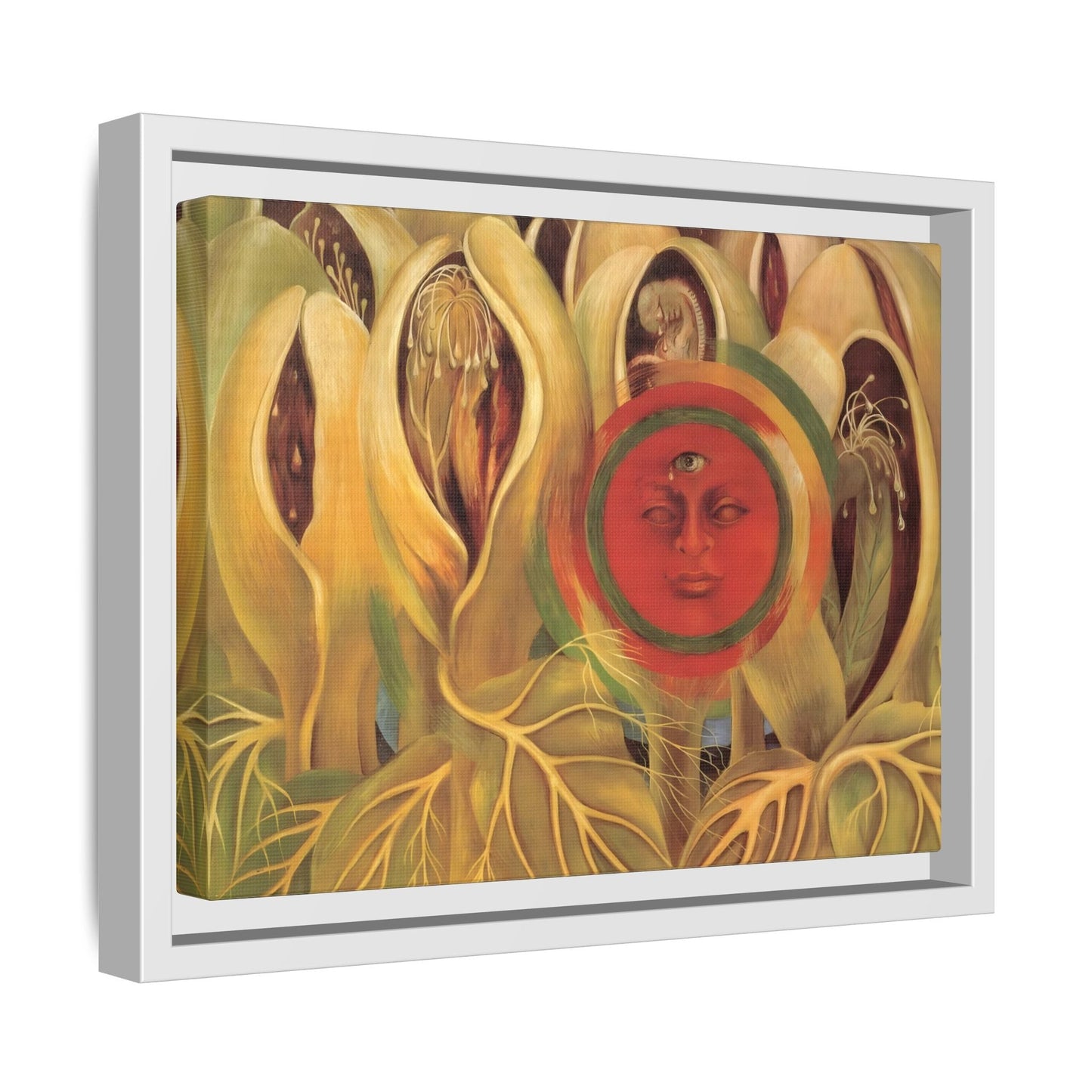 Frida Kahlo Sun and Life Canvas Print - Framed Wall Art Artwork