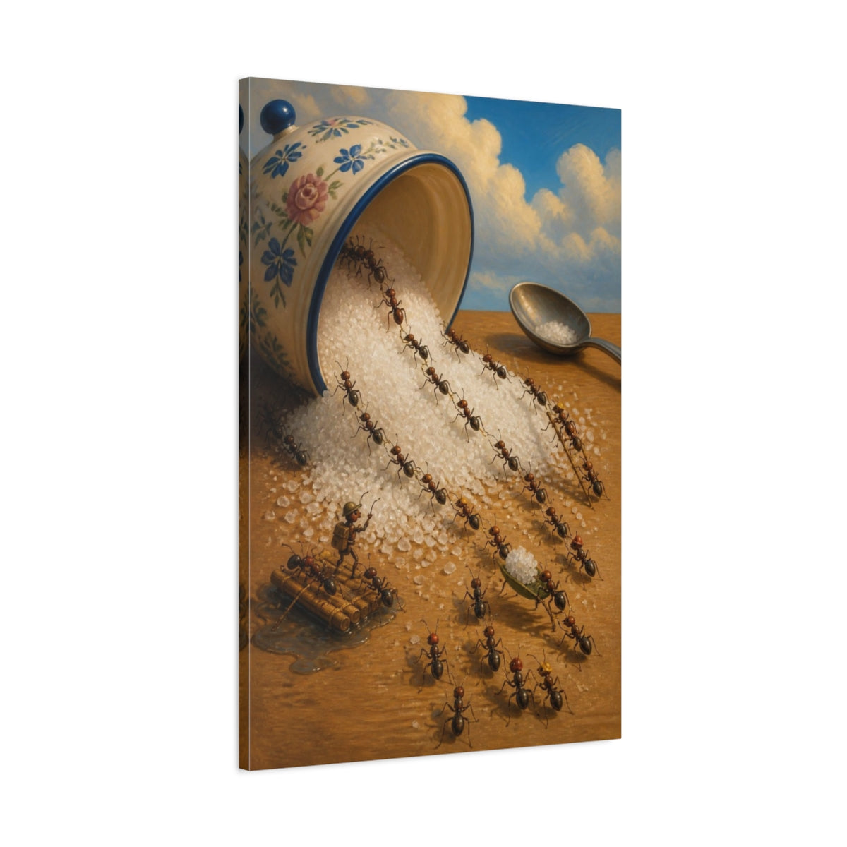 Main Mockup. Funny Ant Rescue shown as canvas print