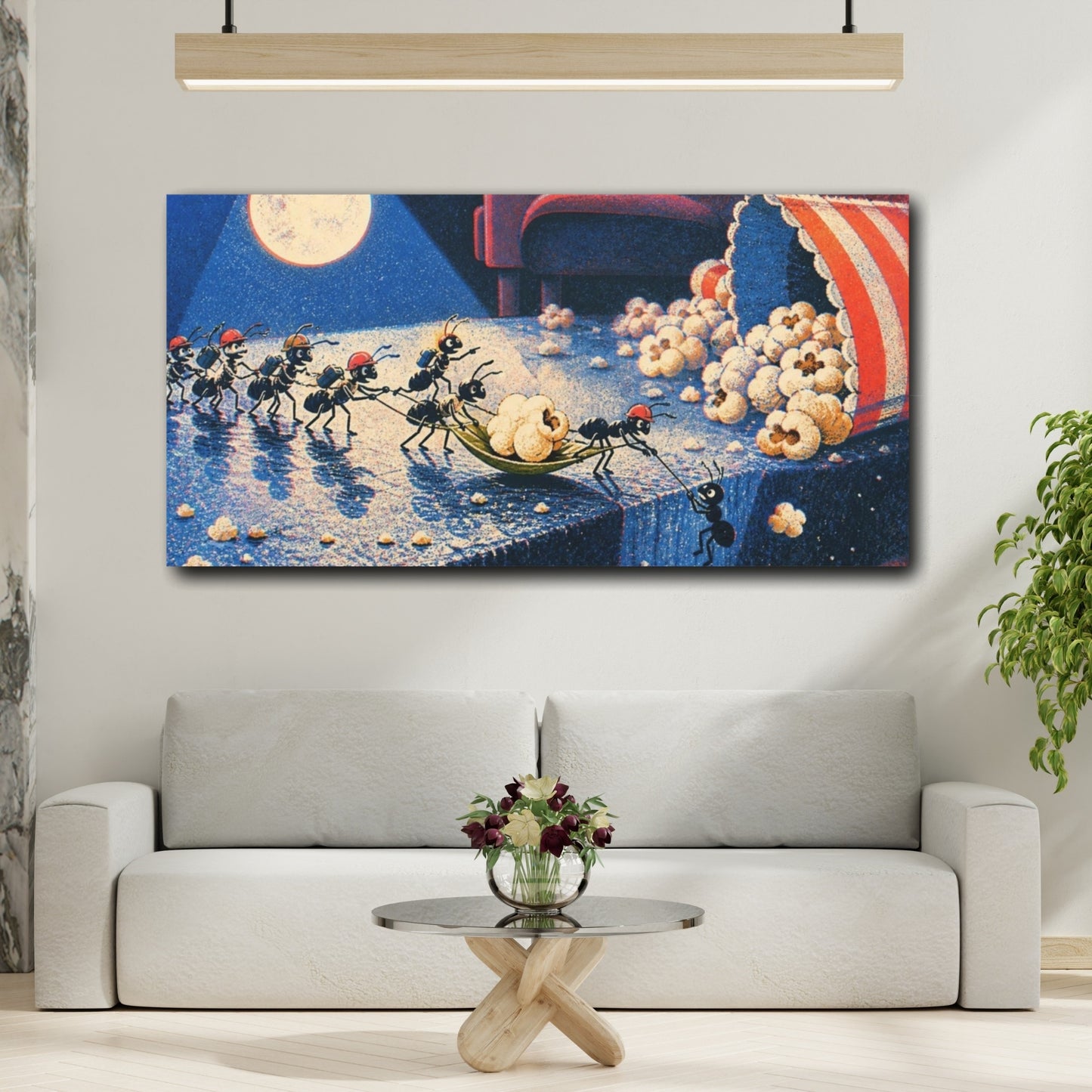 Mockup 2. Funny Ant Rescue shown as canvas print