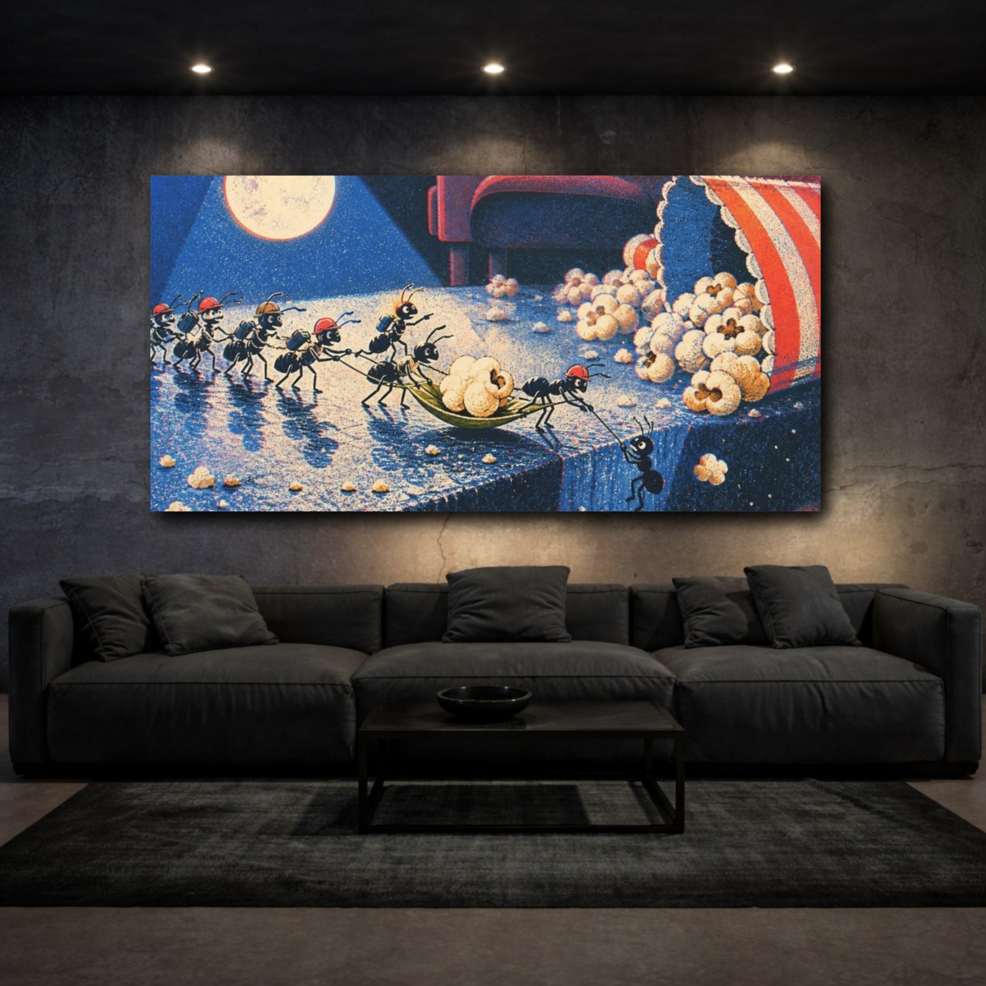 Mockup 3. Funny Ant Rescue shown as canvas print