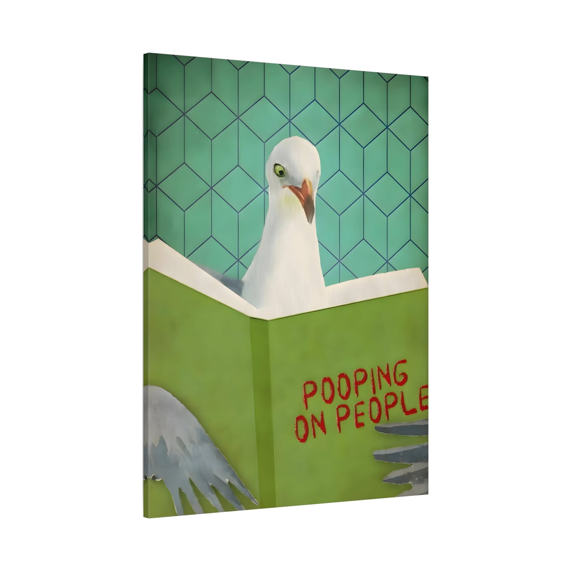 Funny Comical Humorous Canvas Print - Animal Pooping on People Wall Art - YesArtYes