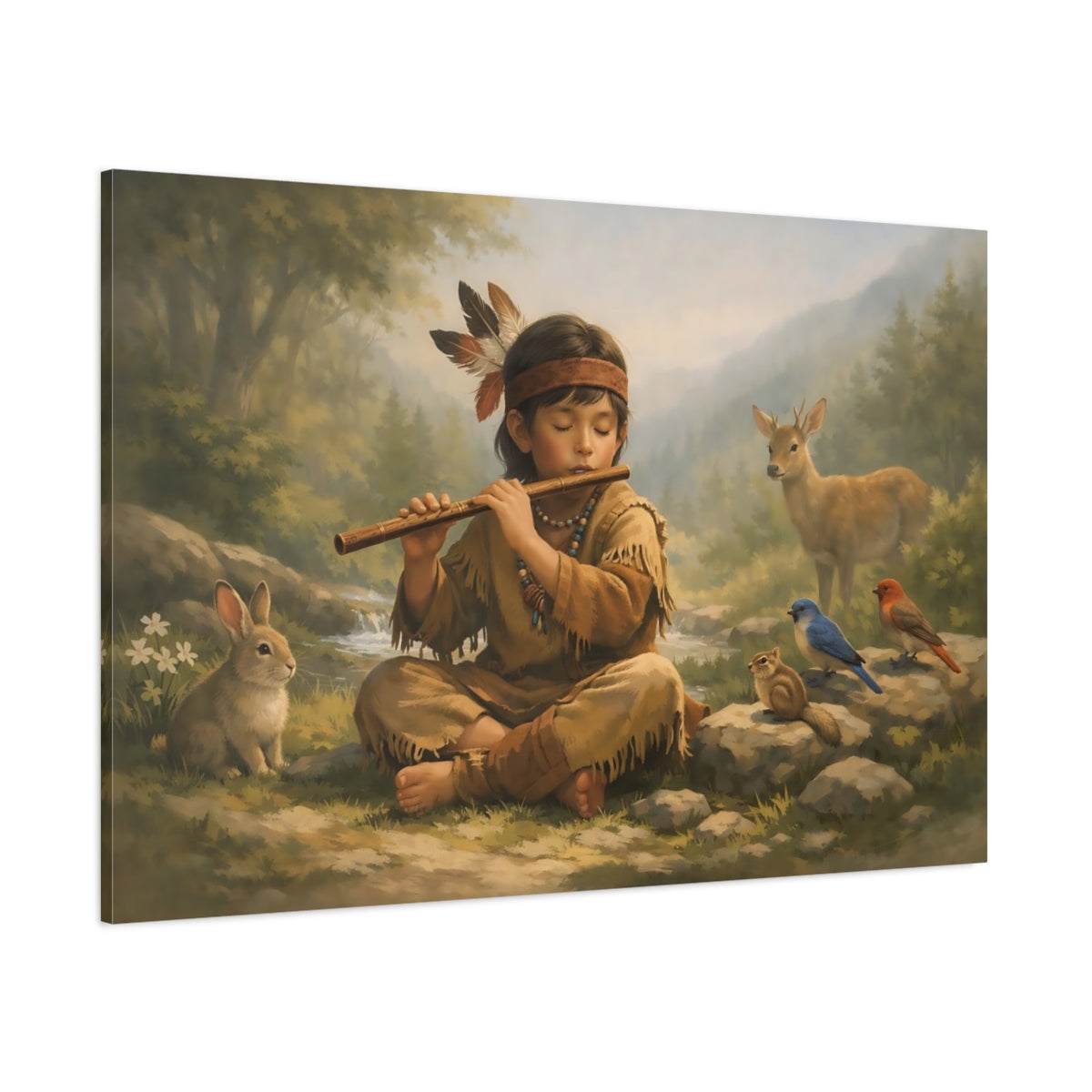 Funny Flute shown as stretched canvas wall art