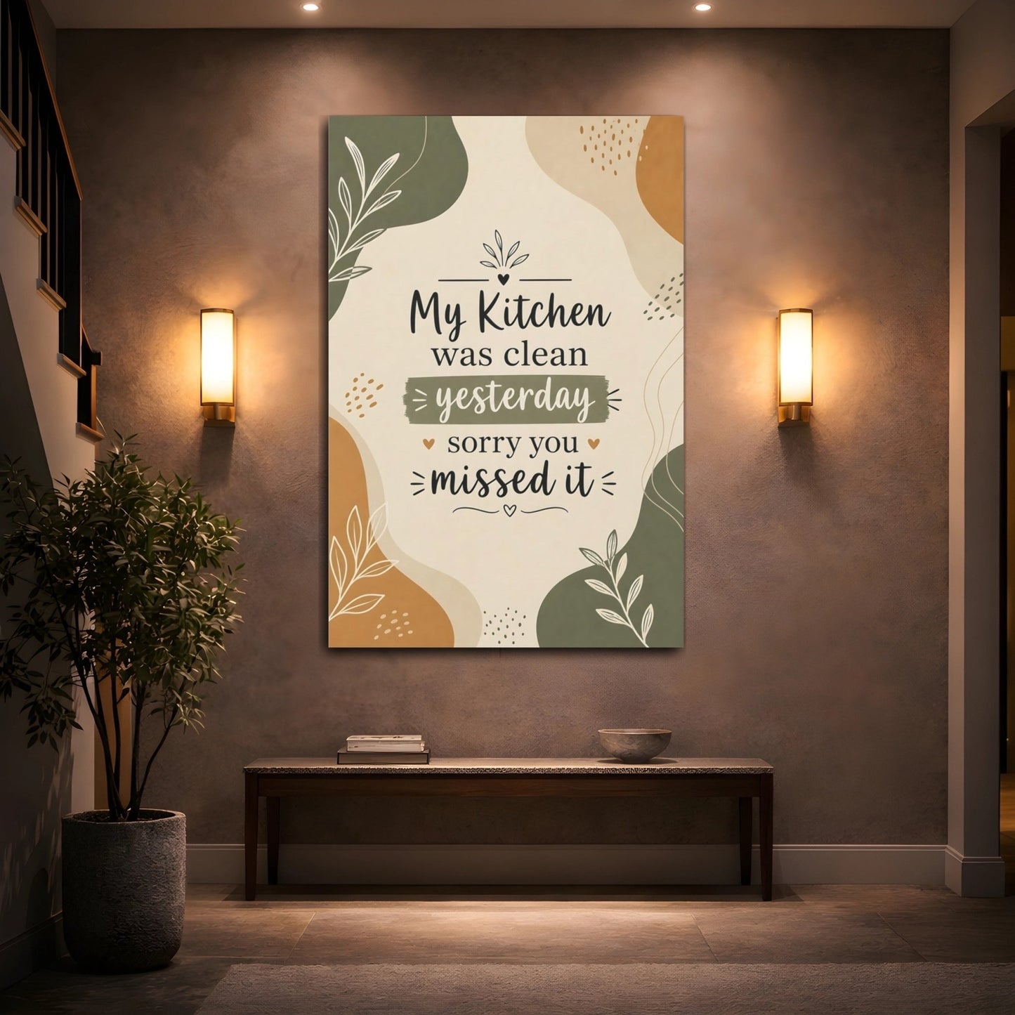 Funny Kitchen Quote Canvas Print – Feature Wall - YesArtYes