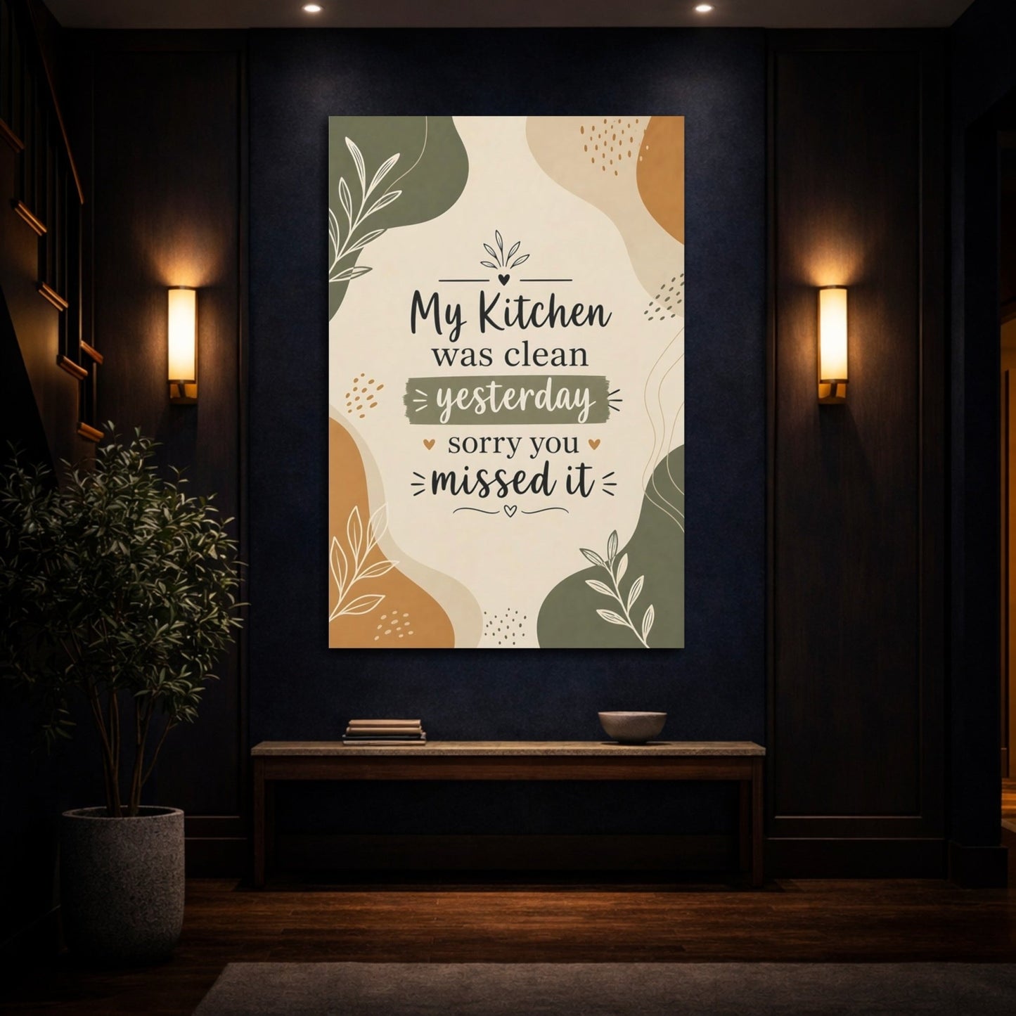 Funny Kitchen Quote Canvas Print – Feature Wall - YesArtYes
