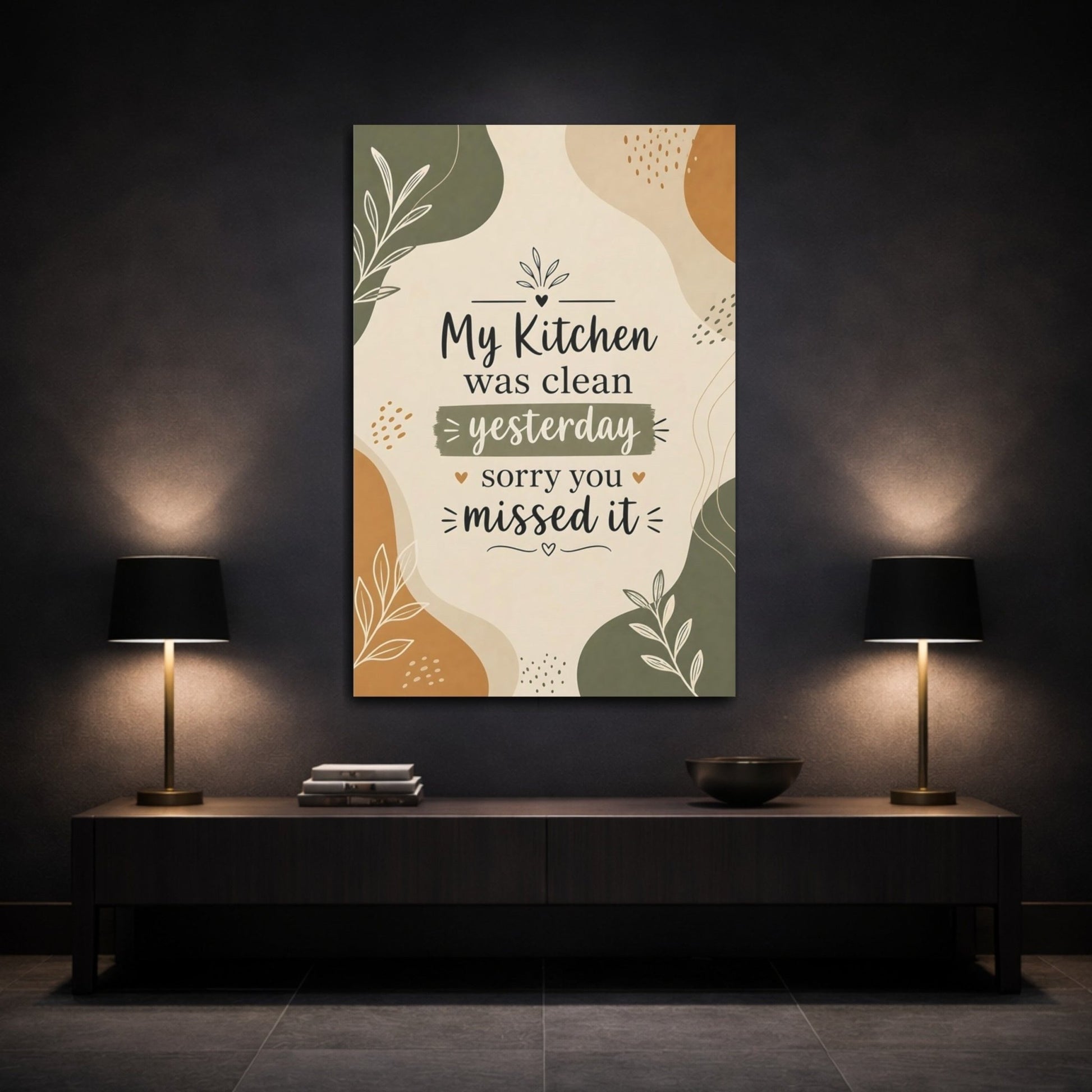 Funny Kitchen Quote Canvas Print – Feature Wall - YesArtYes