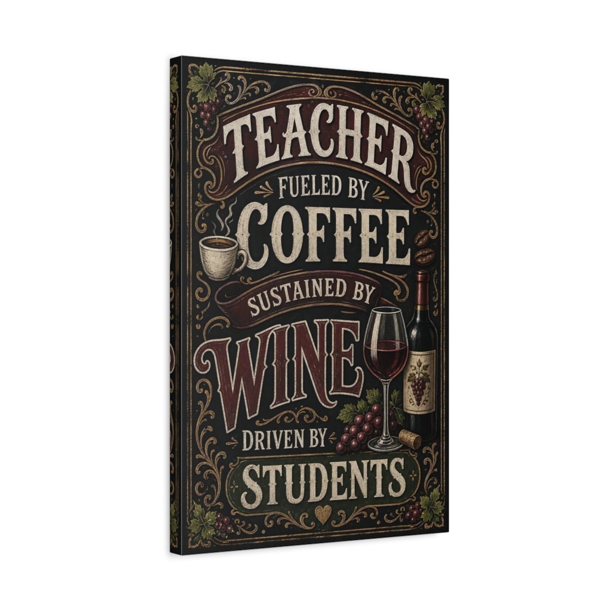 Funny Teacher Quote Vintage Canvas Print – Kitchen, Above Counter - YesArtYes