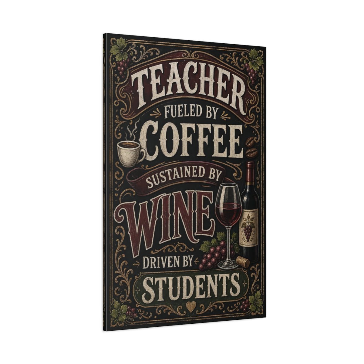 Funny Teacher Quote Vintage Canvas Print – Kitchen, Above Counter - YesArtYes