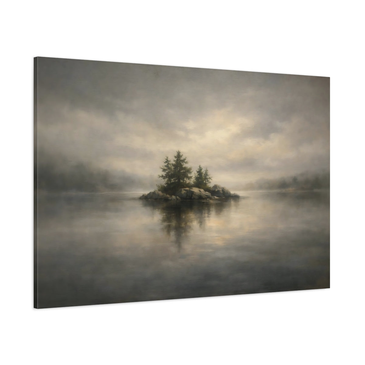 Main Mockup. Gallery Style Muted Black Minimal Tone shown as stretched canvas wall art