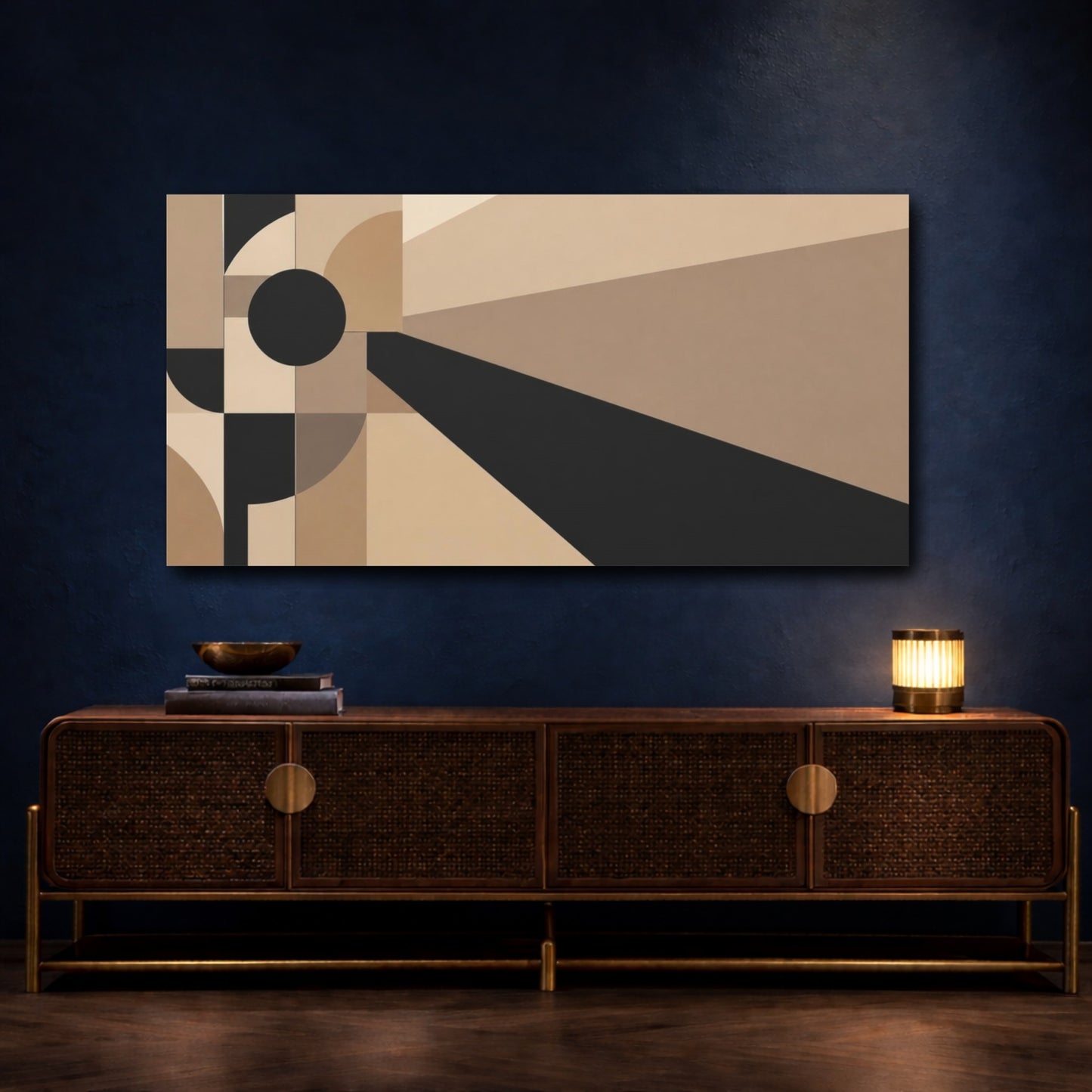 Mockup 4. Geometric Shadow Composition shown as canvas print