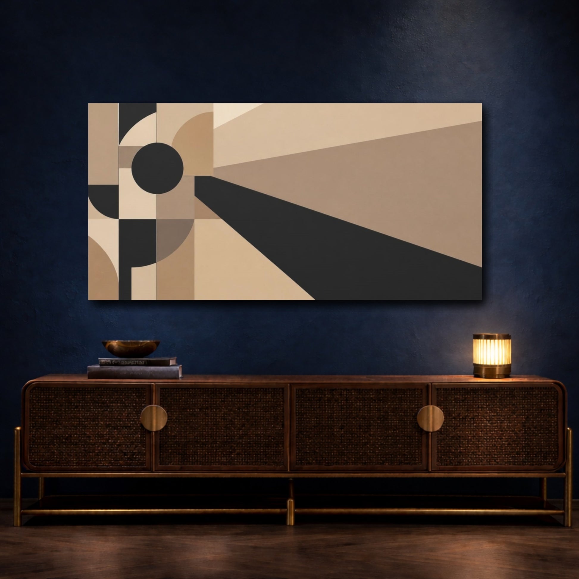 Mockup 4. Geometric Shadow Composition shown as canvas print
