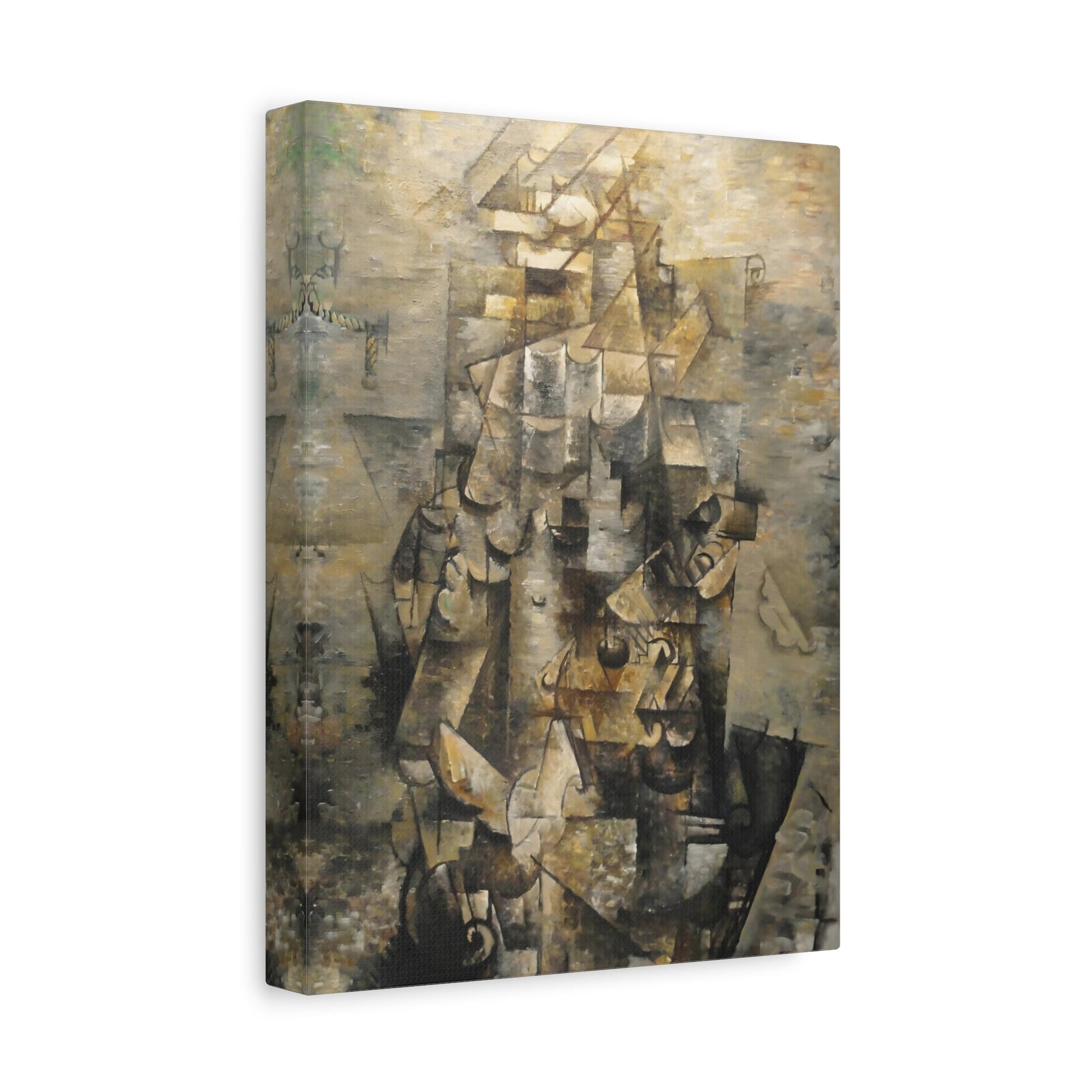 Georges Braque Man with a Guitar Painting - Abstract Canvas Wall Art Prints