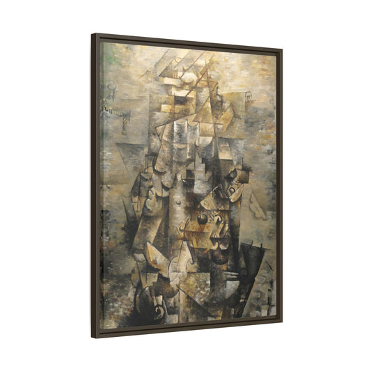 Georges Braque Man with a Guitar Print - Framed Canvas Wall Art - YesArtYes