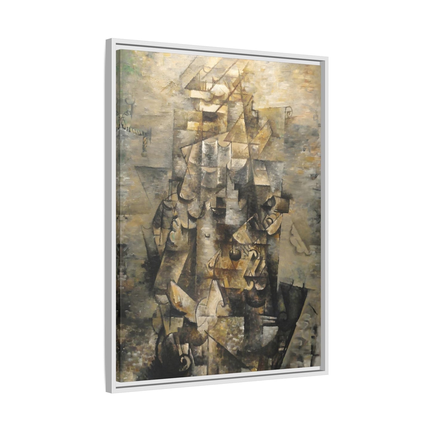 Georges Braque Man with a Guitar Print - Framed Canvas Wall Art - YesArtYes