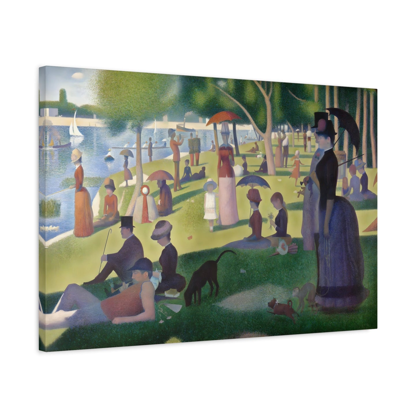 Georges Seurat Sunday Afternoon - Canvas Wall Art Print