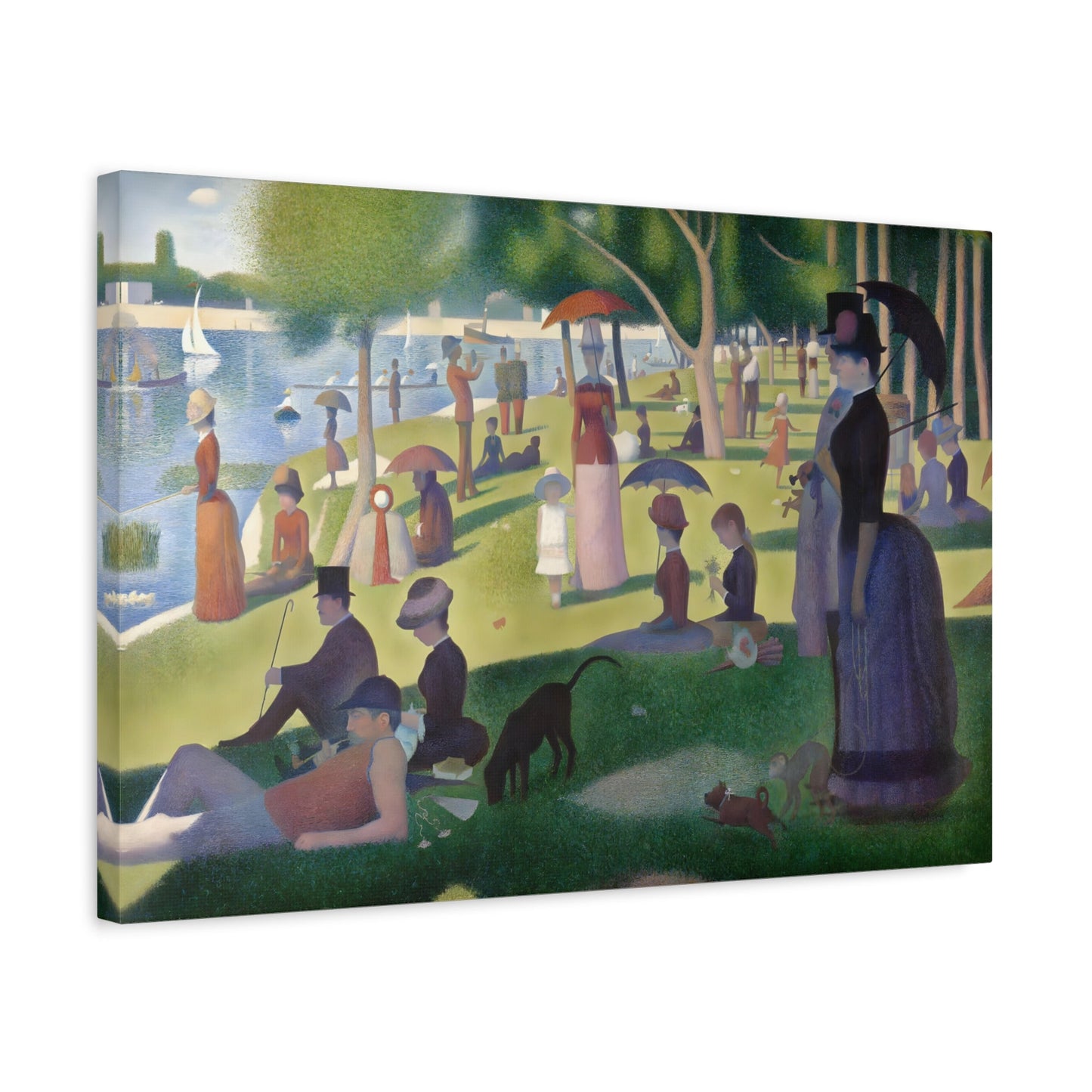 Georges Seurat Sunday Afternoon - Canvas Wall Art Print