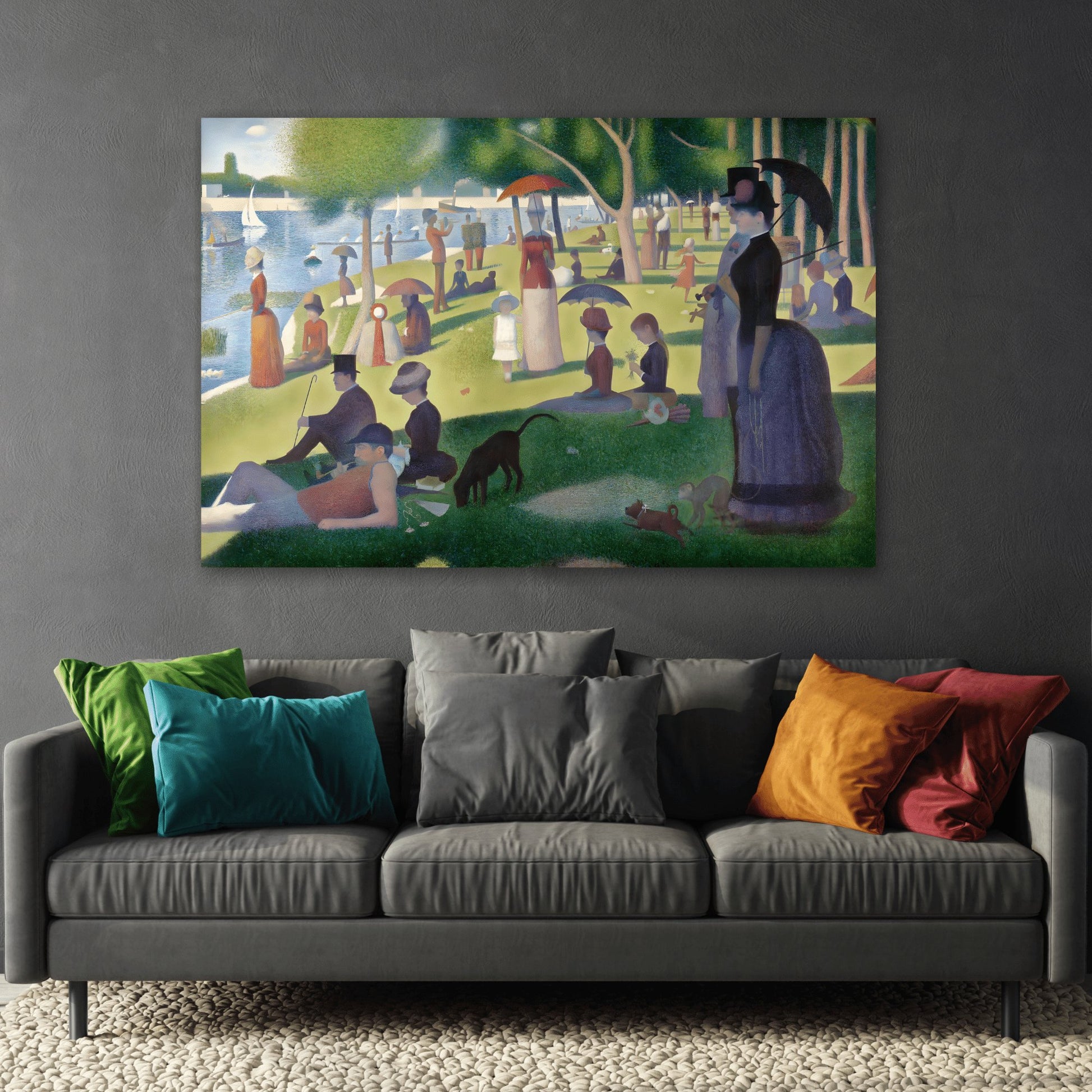 Georges Seurat Sunday Afternoon - Canvas Wall Art Print