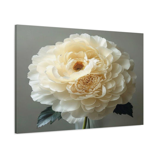 Main Mockup. Giant Ivory Ranunculus shown as canvas print