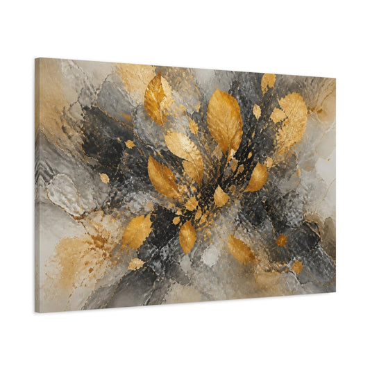 Main Mockup. Gilded Leaf Burst shown as canvas print