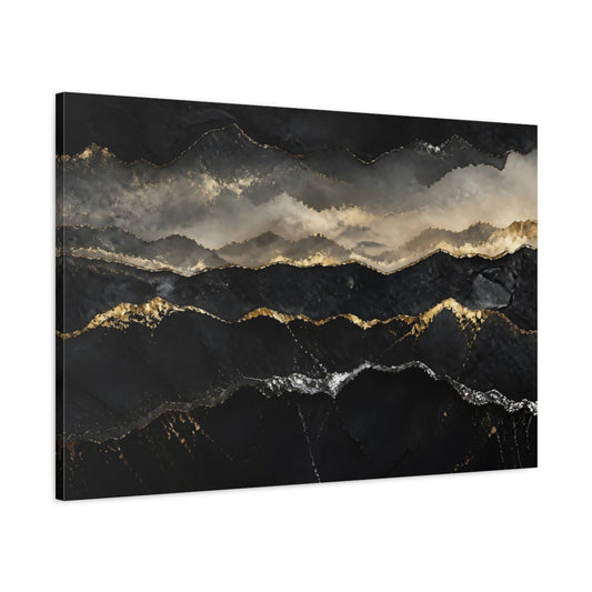 Main Mockup. Gilded Mineral Horizons shown as canvas print