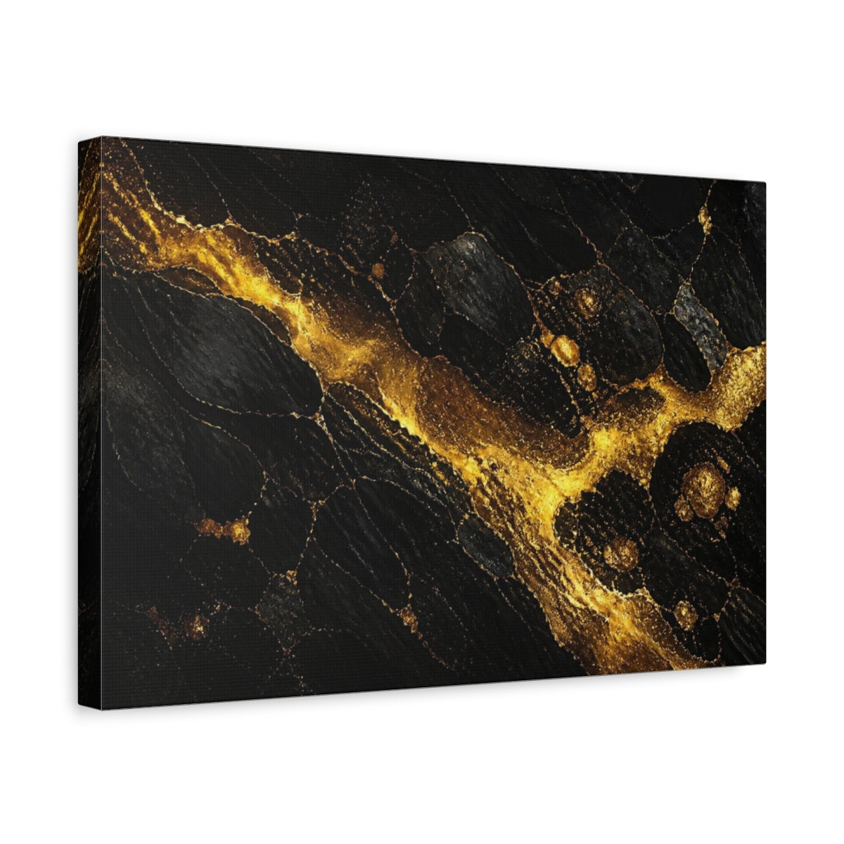 Side Mockup 4. Gilded Mineral Vein shown as canvas print