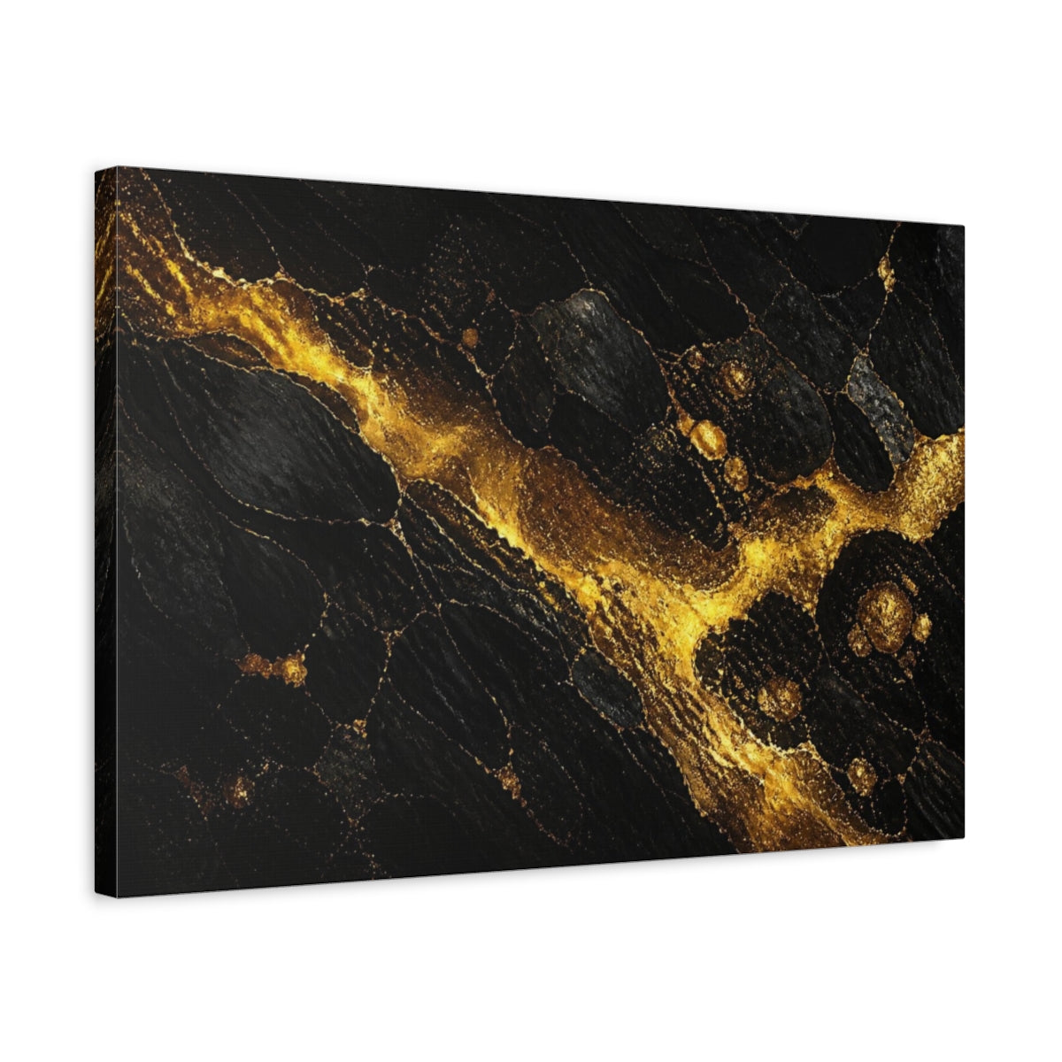 Side Mockup 3. Gilded Mineral Vein shown as canvas print