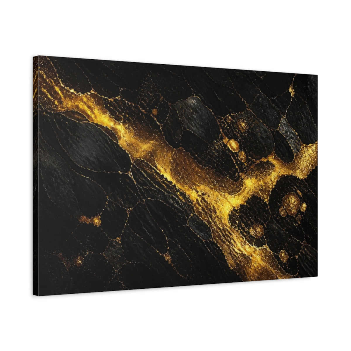 Side Mockup 2. Gilded Mineral Vein shown as canvas print