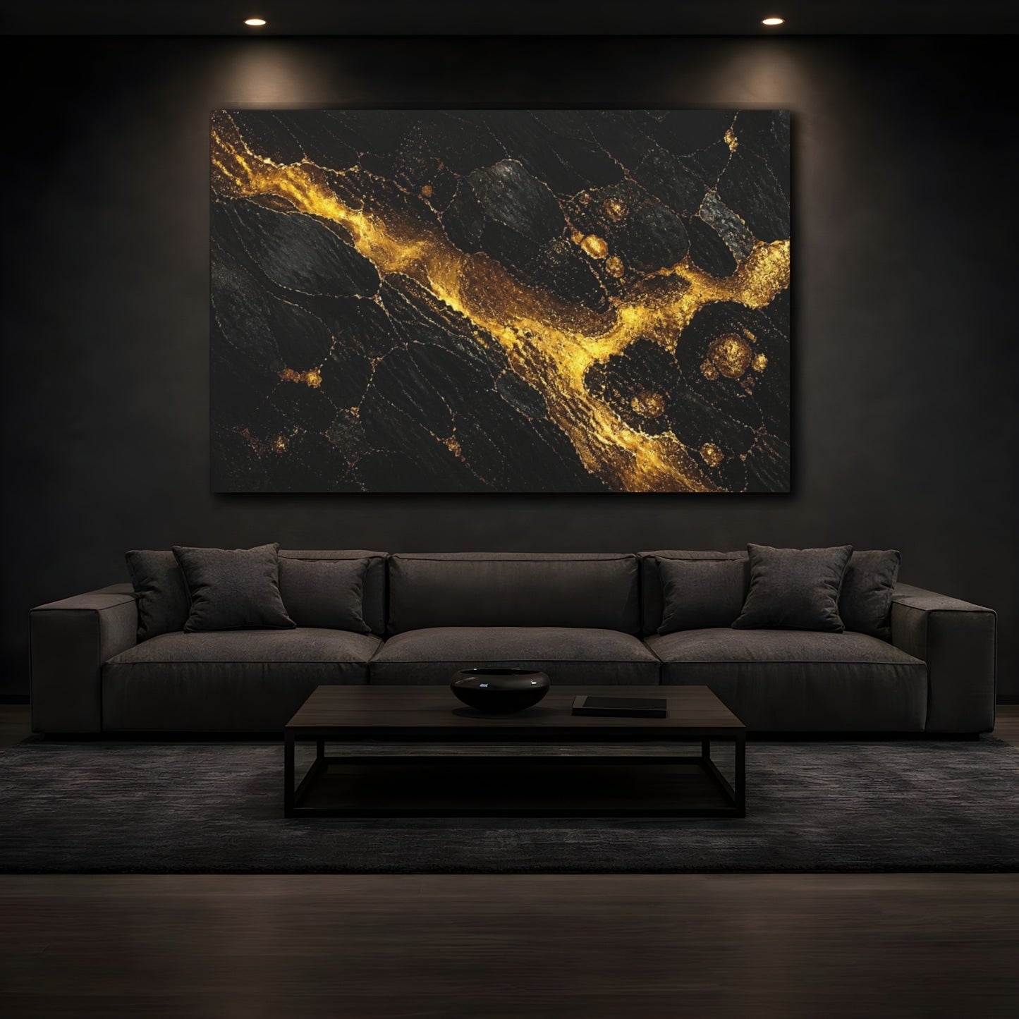 Mockup 3. Gilded Mineral Vein shown as canvas print