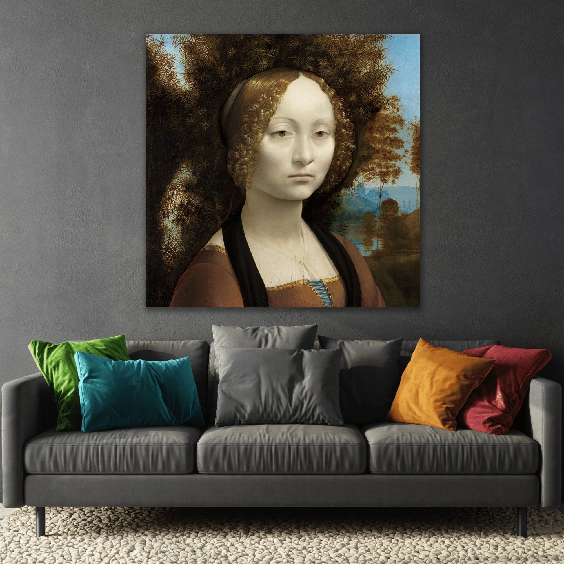 Ginevra de Benci Canvas Wall Art Print - Square da Vinci Artwork