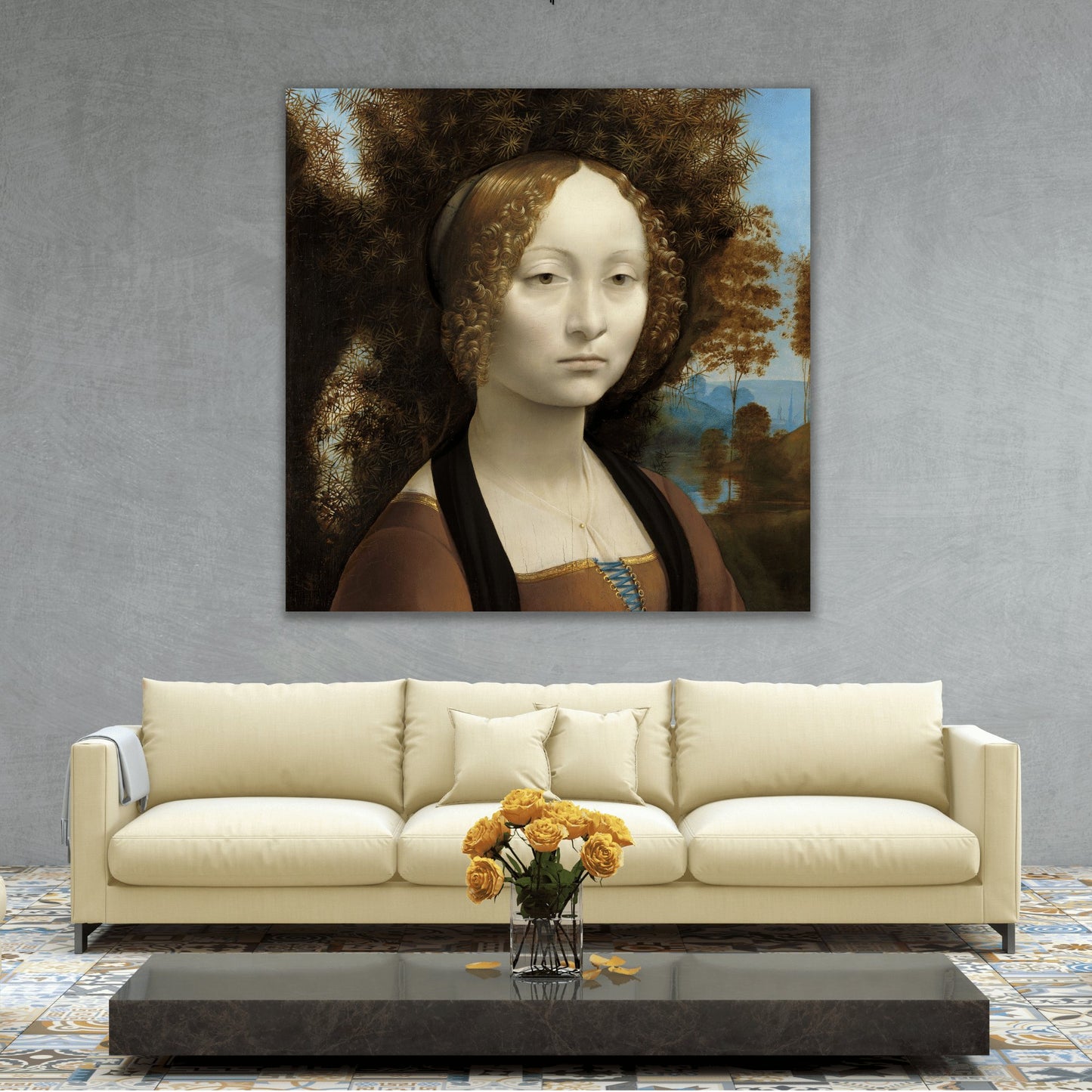 Ginevra de Benci Canvas Wall Art Print - Square da Vinci Artwork