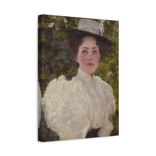 Girl in the Foliage Canvas Print - Framed Famous Portrait Wall Art Klimt Prints