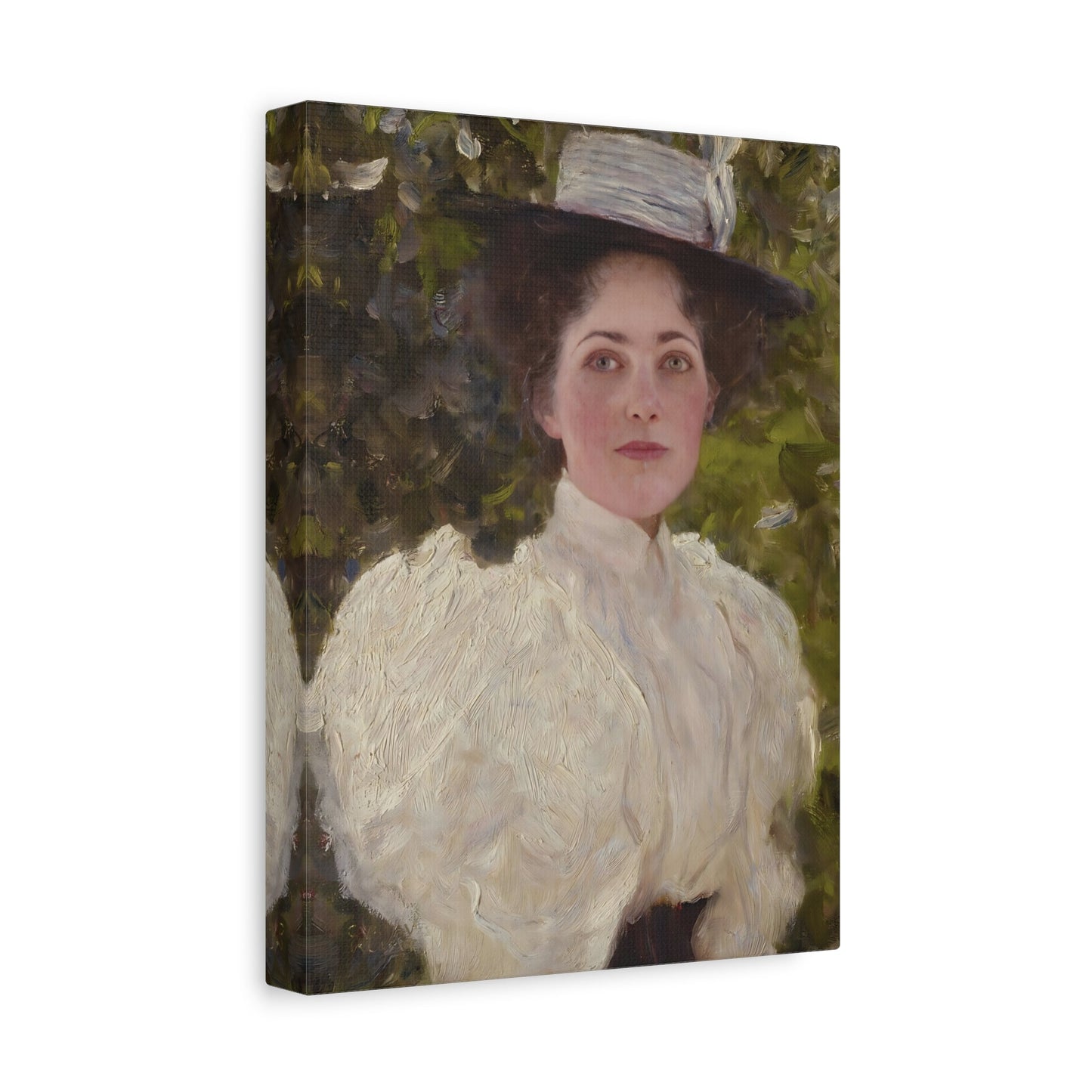 Girl in the Foliage Canvas Print - Framed Famous Portrait Wall Art Klimt Prints