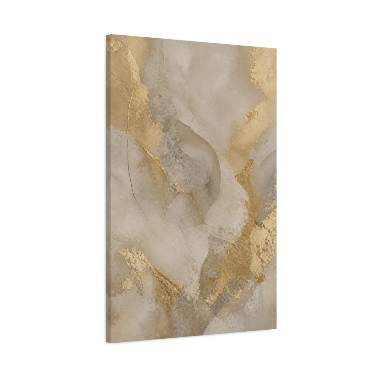 Main Mockup. Gold Leaf Abstract Shape shown as canvas print