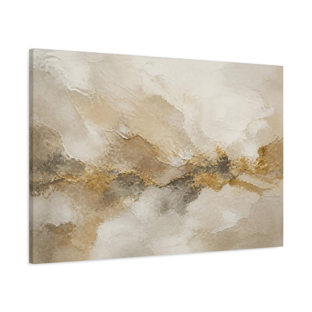 Main Mockup. Gold Plaster Abstract shown as canvas print