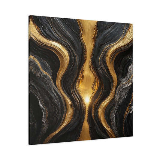 Main Mockup. Gold Ribbon Accent shown as canvas print