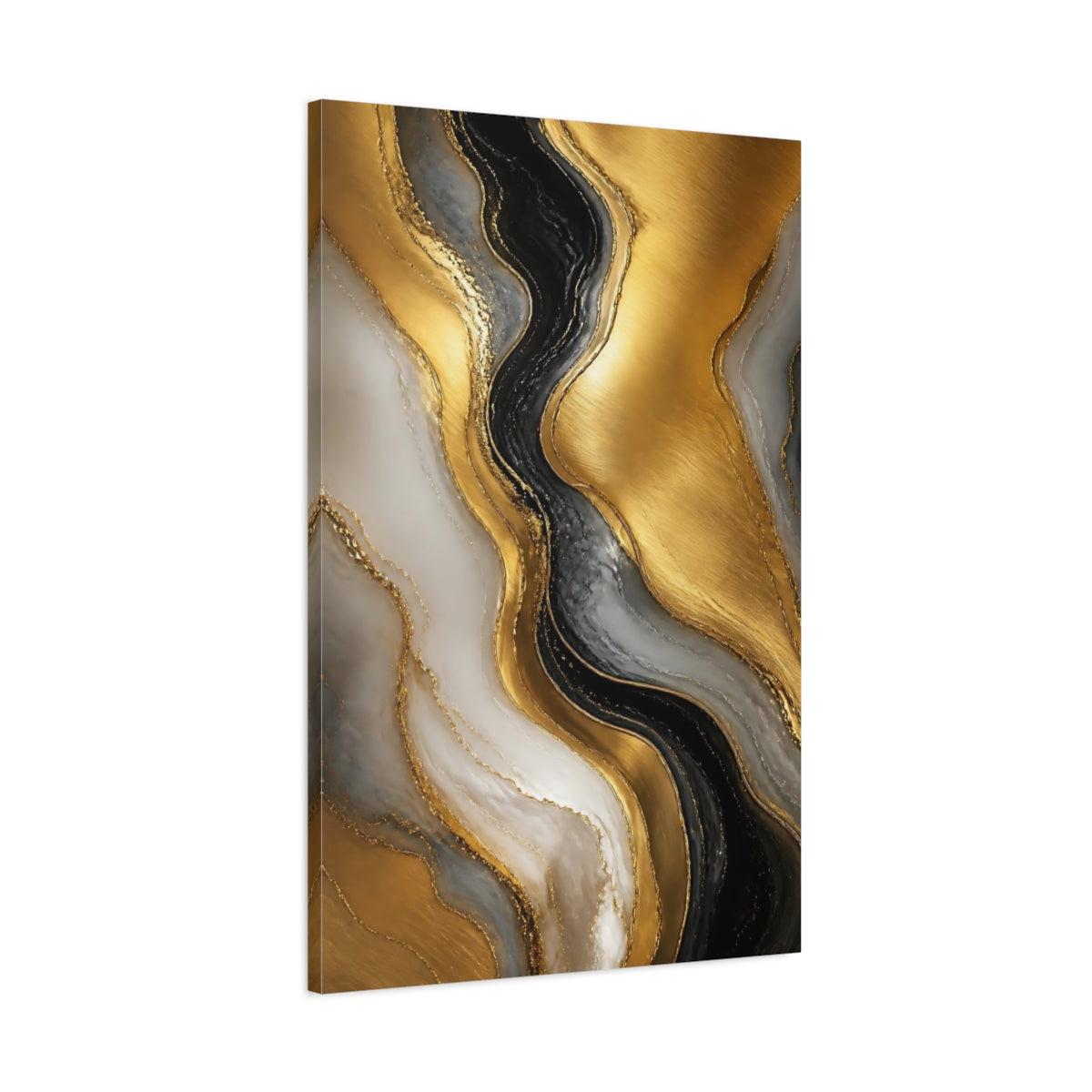 Main Mockup. Golden Geode Veins shown as canvas print