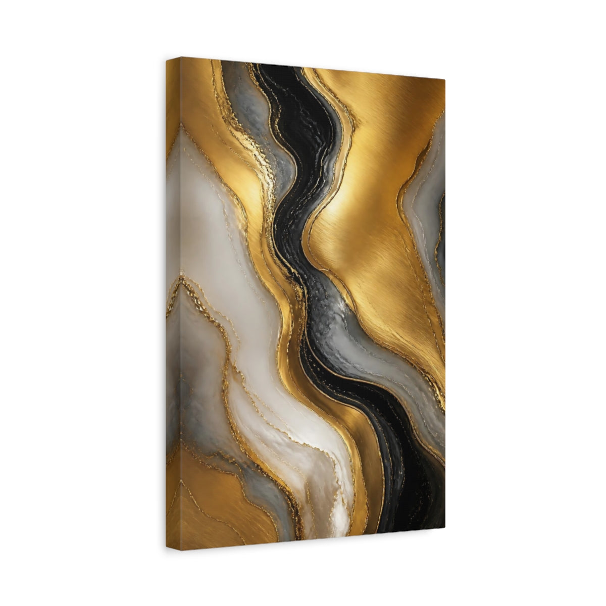 Side Mockup 4. Golden Geode Veins shown as canvas print