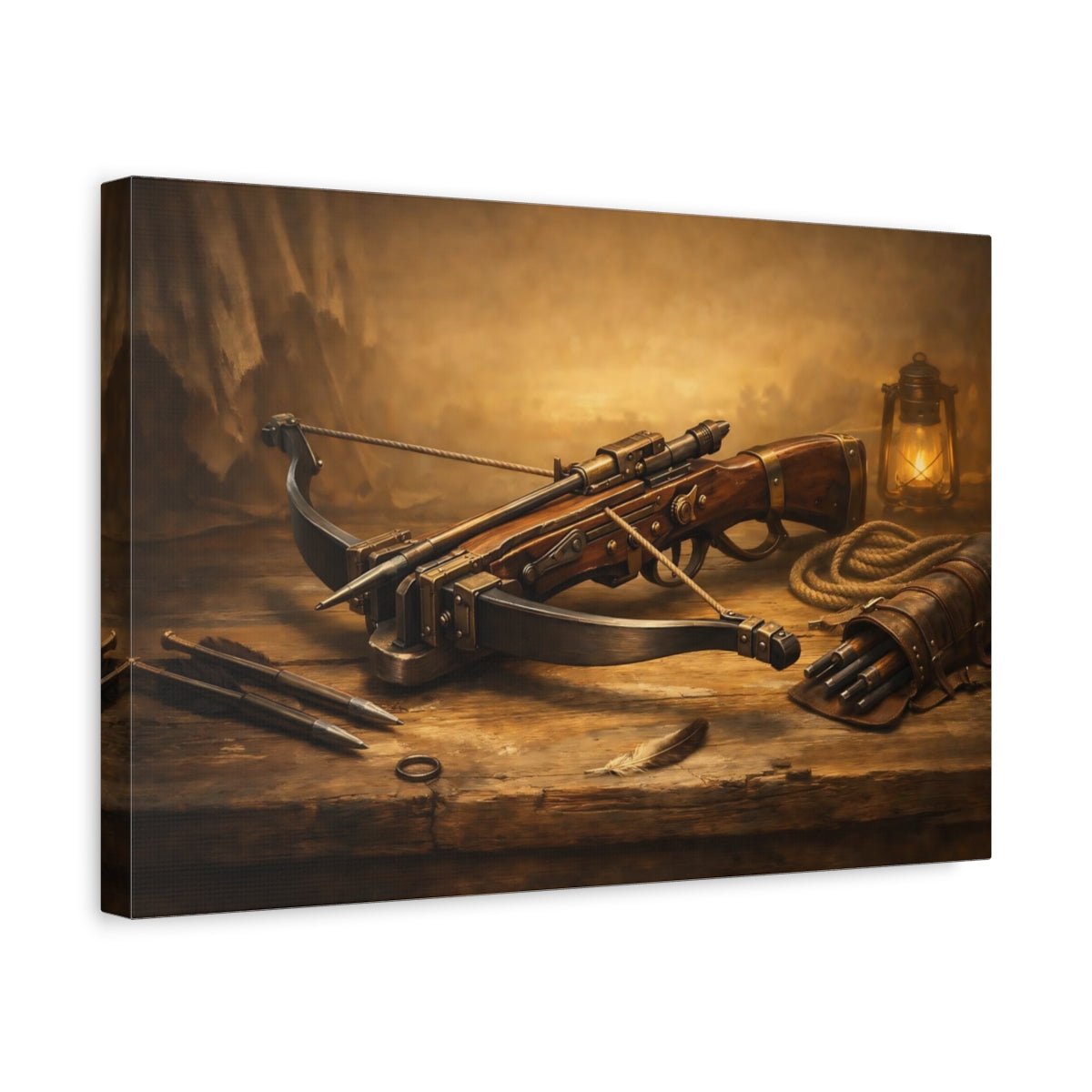 Golden Glow Crossbow Vintage - Canvas Wall Art Print - YesArtYes