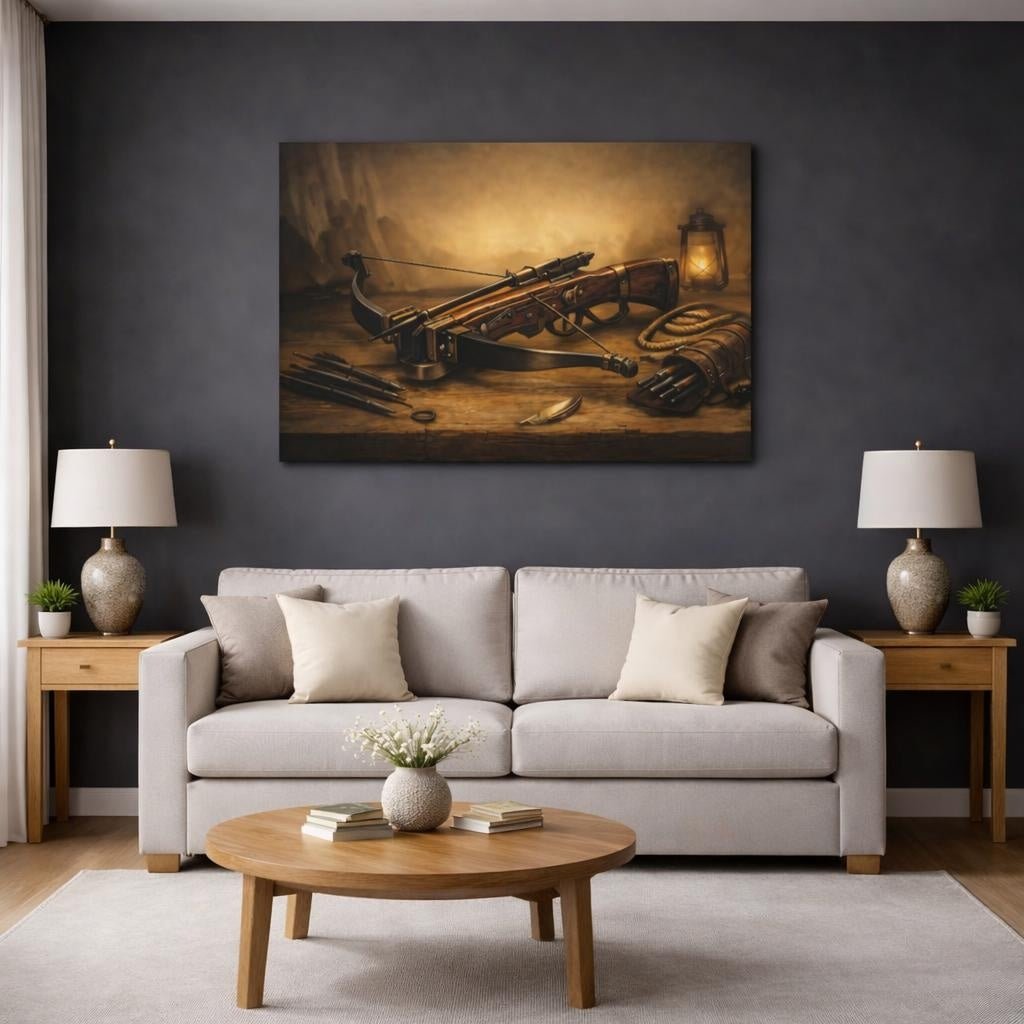 Golden Glow Crossbow Vintage - Canvas Wall Art Print - YesArtYes
