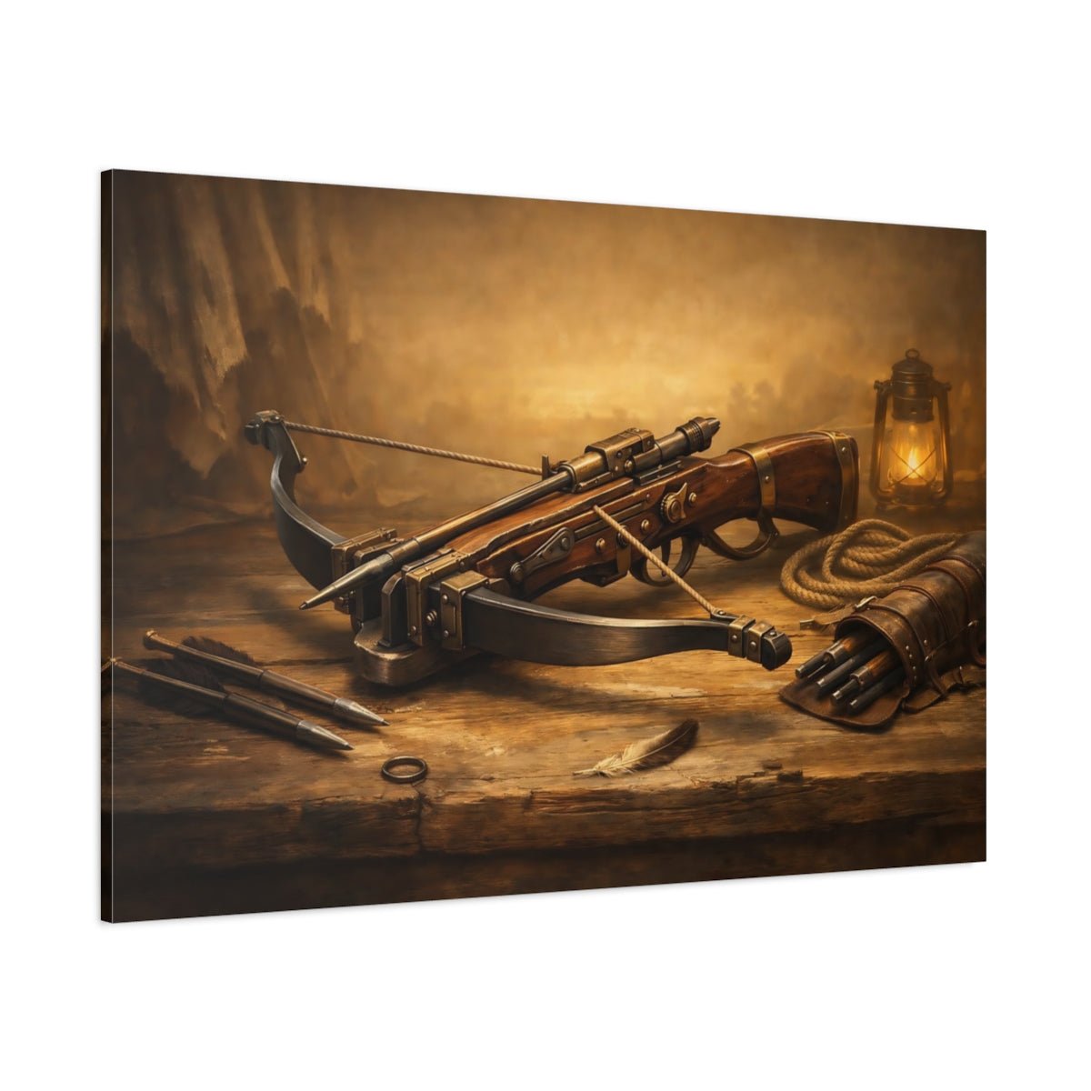 Golden Glow Crossbow Vintage - Canvas Wall Art Print - YesArtYes