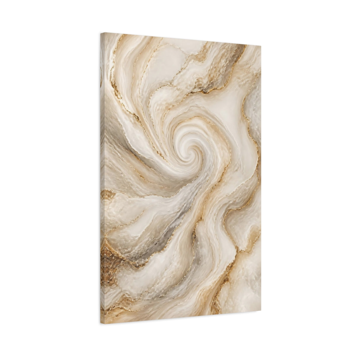 Main Mockup. Golden Marble Swirl shown as canvas print