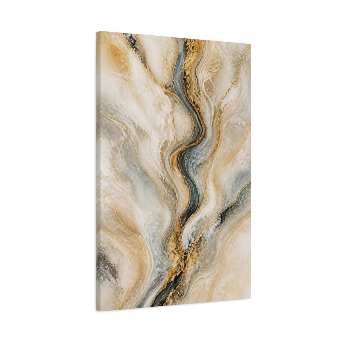 Main Mockup. Golden Marble Veins shown as canvas print