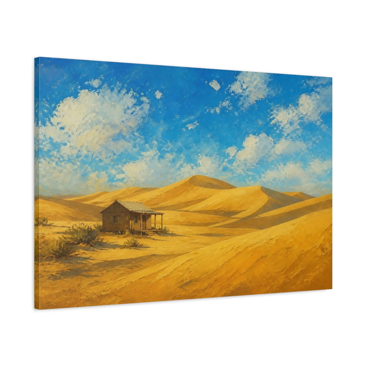 Main Mockup. Golden Sand Dunes Landscape shown as canvas print