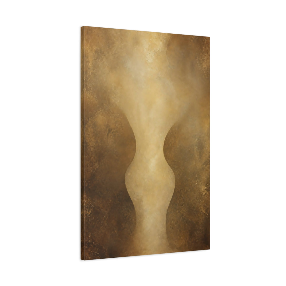 Main Mockup. Golden Vase Silhouette shown as canvas print