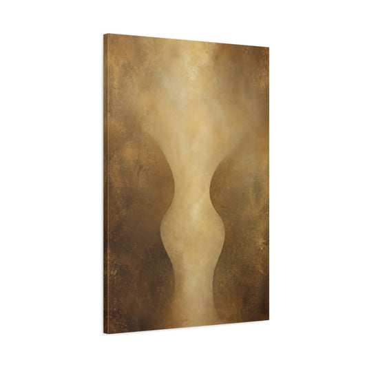Main Mockup. Golden Vase Silhouette shown as canvas print