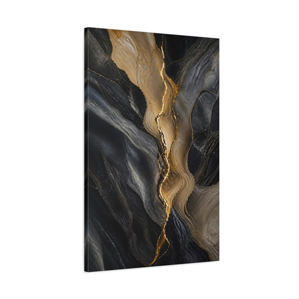 Main Mockup. Golden Vein Marble shown as canvas print