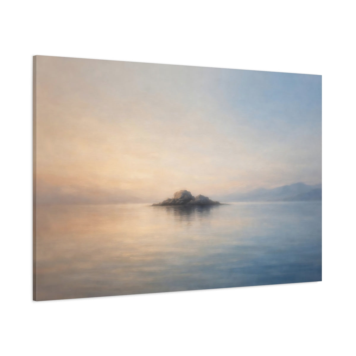 Main Mockup. Gradient Abstract Vast Space Minimal Subject Scene shown as stretched canvas wall art