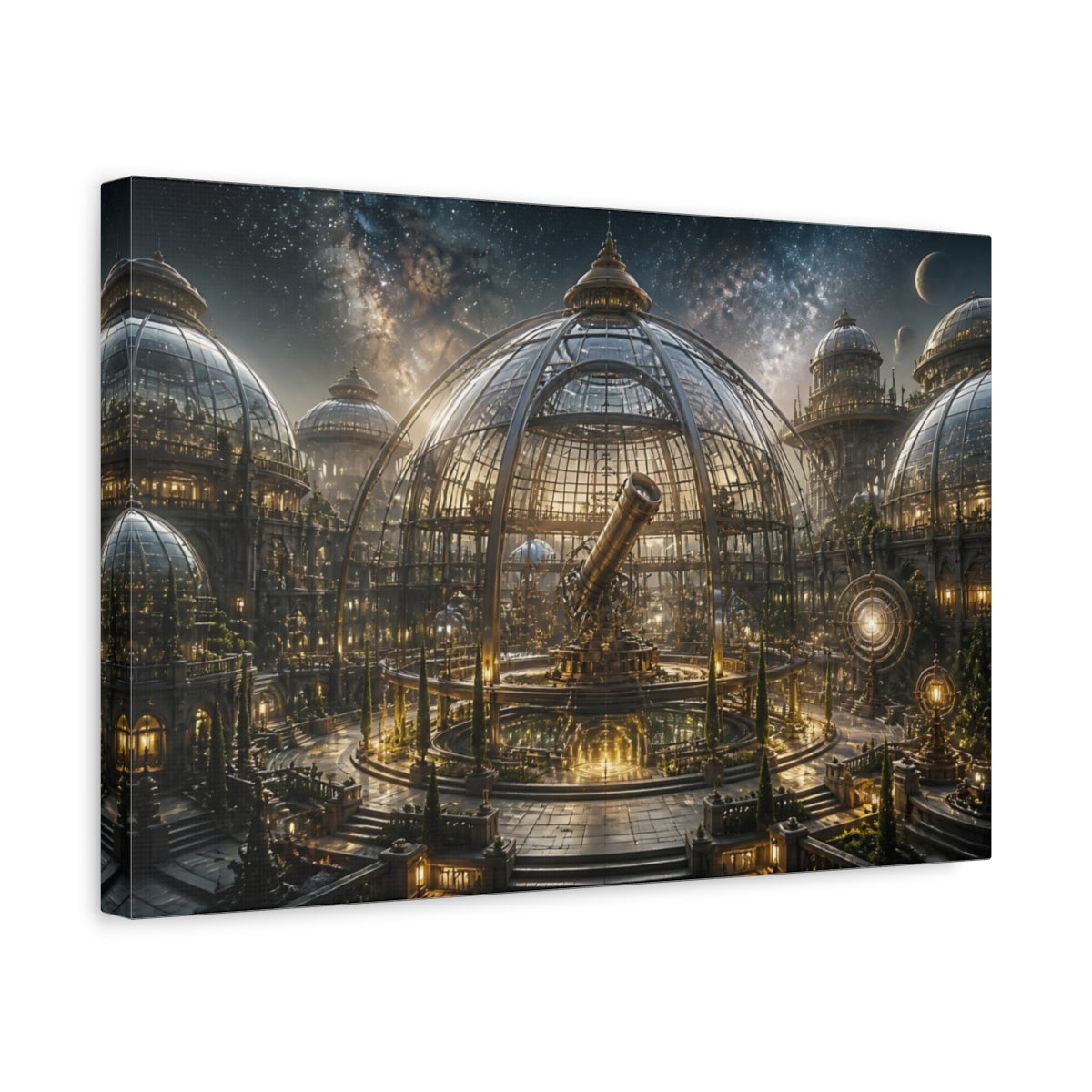 Side Mockup 4. Grand Glass Observatory shown as canvas print